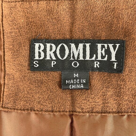 Bromley Coat Men Medium Brown Thermolite Plus‎ Insulated Zip Casual Work VTG - Picture 9 of 16